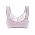thumbnail image 5 of Women's Cotton Front Closure Wireless Bra, Comfortable No Underwire Full‑Coverage Bra, Wide Strap Support Sleep Bra for Daily Wear for Senior, 5 of 9
