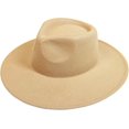 thumbnail image 1 of VERVE 8 Wide Brim Vegan Felt Rancher Hat - Women, Men, and Kids Fedora Style with Adjustable Inner Drawstring, 1 of 8