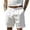 White, variant on OIOLOYJM Mens Golf Shorts 2026 Cotton Linen Elastic Waist Shorts Spring Vacation Lightweight Short Pants Stretch Athletic Outfits with Pockets Black M