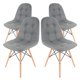 thumbnail image 1 of Juego De Sillas Estilo Eames De Botones Para Comedor Oficina Gris Mirel GN-PUEC01, 1 of 8