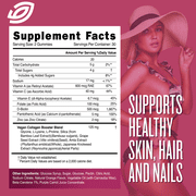 Grow Vitamin Collagen Gummies for Skin, Hair, Nails & Joints - 60 Strawberry Vegan Pectin Supplements