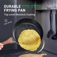 thumbnail image 3 of Pots and Pans Set Non Stick, 15 Pcs Non Toxic Hammered Cookware Set, Black Granite Induction Kitchen Cooking Sets, 3 of 7