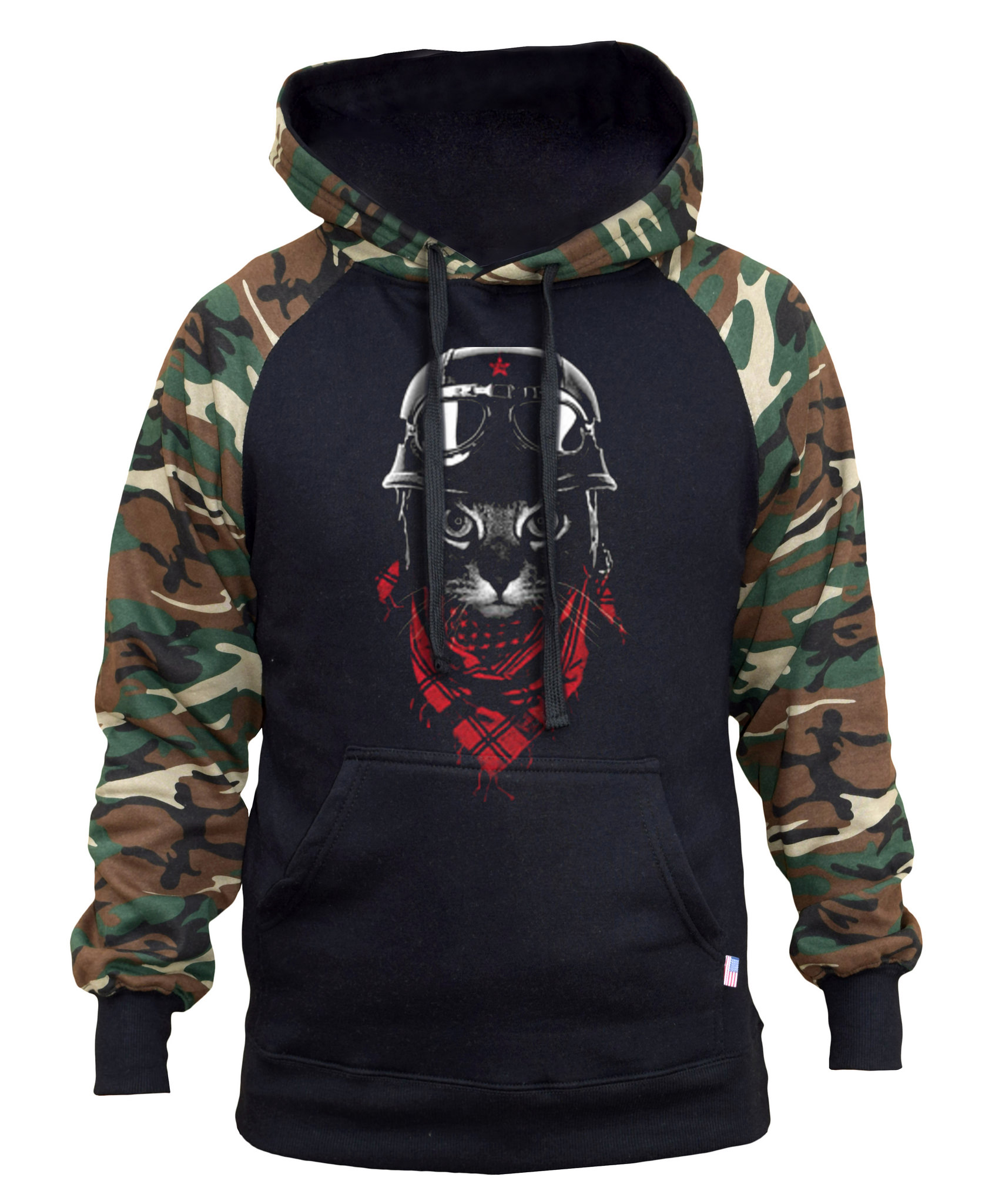 camo cat hoodie