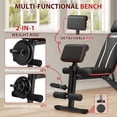 thumbnail image 4 of Foldable Weight , Adjustable Workout  with Leg Extension, Preacher Pad, Extended Headrest, Space-saving Banco de Pesas for Home Gym, 800lbs Full Body Workouts Strength Training, 4 of 8
