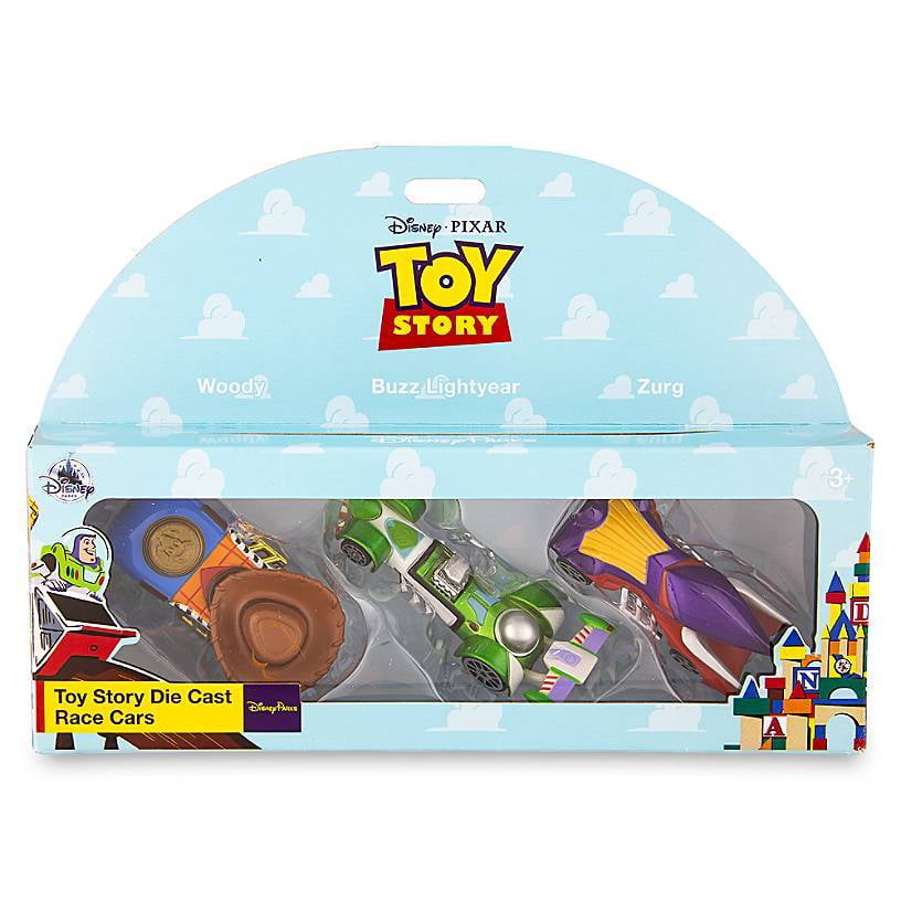 Disney Parks Toy Story Racers Woody Buzz Zurg Die Cast Set New with Box