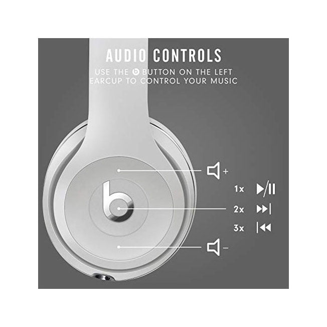 Restored Beats by Dr. Dre Solo3 Wireless Satin Silver On Ear Headphones MX452LL/A (Refurbished)