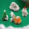 thumbnail image 4 of Figura de zanahoria de conejo blanco de Pascua para Navidad, bricolaje, decoración de habitación kawaii para el hogar, accesorios de decoración de jardín de hadas en miniatura modernos, 4 of 5