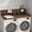 Dark Walnut, variant on S-HOME Washer Dryer Countertop Organizer with Non-Slip Pads in Wood Design 54" Width x 27.5" Depth Storage Solution