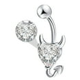 thumbnail image 3 of EeaseCA 1Pc Heart Shape Navel Ring Fashion Navel Button Beautiful Belly Ring for Lady, 3 of 7