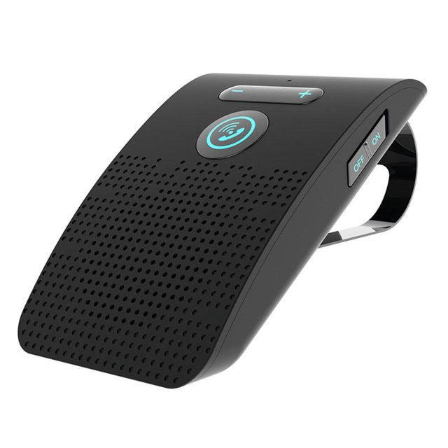 Riwesomey Adaptador de audio Bluetooth 5.0 Car Front Sunvisor Montado Wireless Auto Power Off Altavoz manos libres Combinaciones de reproductor de DVD/TV para coche