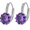 Purple, variant on Pretty 3.5CTW CZ Diamond Solitaire Hoop Earrings