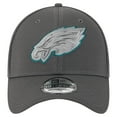 thumbnail image 2 of Men's New Era Graphite Philadelphia Eagles  Main 39THIRTY Flex Hat, 2 of 5