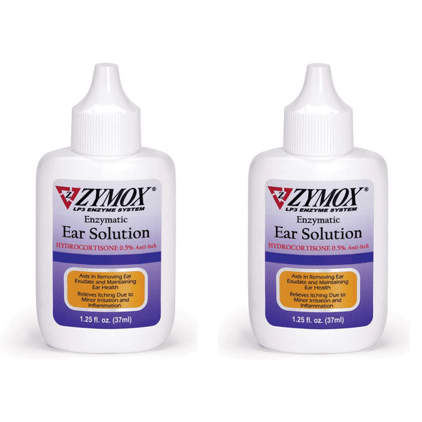 Zymox Ear Solution for Ear Infections Size1.25 oz. Pack of 2