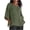 Army Green, variant on Womens Blouses Gift for Wives Shirts for Women 3/4 Sleeve Plus Size Tops Gauze Split Side Casual Dressy Blouses Crew Neck Loose Tunic Tops