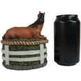 thumbnail image 6 of Ebros Brown Stallion Horse At Rest Round Jewelry Trinket Decorative Box 5.25"H, 6 of 7
