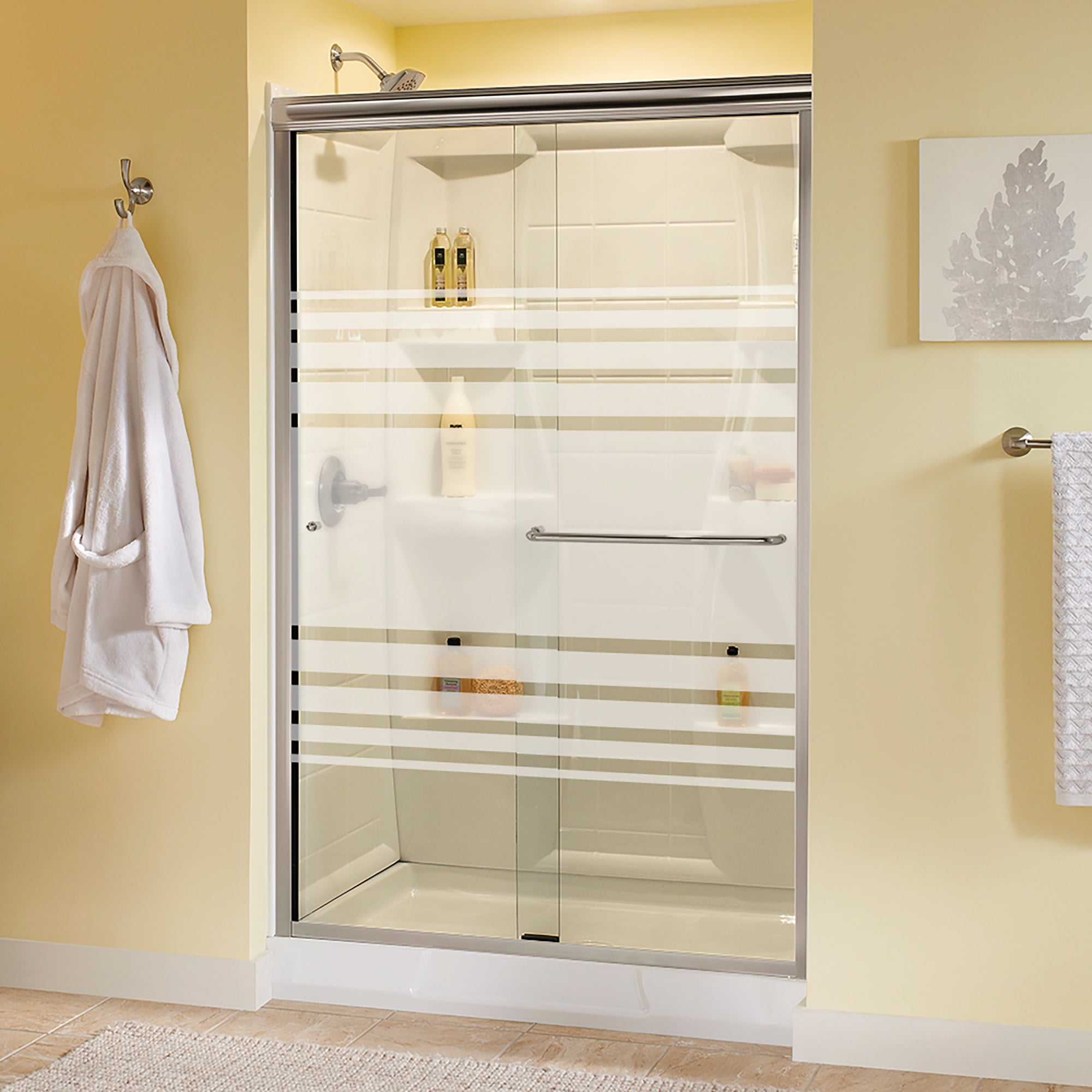 Delta Sd3956974 Classic 48" Wide Sliding Semi Frameless Shower Door
