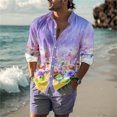 thumbnail image 1 of Camisas de verano para hombre nuevas de 2024, de moda e informales, de color sólido, con empalme, estampado, con botones de solapa, ropa de calle de alta calidad, 1 of 6