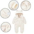 thumbnail image 4 of Esaierr Newborn Baby Fleece Jumpsuit Ears Hooded Snowsuit for 6 Months-3 Years Boys Girls Cute Romper Infant Autumn Winter Jacket Outwear, 4 of 9