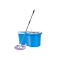 thumbnail image 1 of NESTLYF Spin Mop & Bucket Set Blue, 2 PCS Microfiber Mops with Stainless Steel Handle, Easy Self-Wringing System, Durable ABS Bucket, Deep, 1 of 8