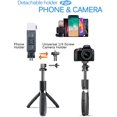 thumbnail image 2 of IBAOLE Selfie Stick, 40 inch Extendable Selfie Stick Tripod with Remote/Fill Light/Detachable Holder for iPhone 12 Pro Max/11 Pro Max/XR/XS Max, Android, Gopro, Small Camera Black, 2 of 7