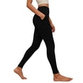 thumbnail image 2 of felwors Yoga Pants for Women with Pockets High Waisted Leggings Workout Sports Running Athletic Pants (Black, M), 2 of 5