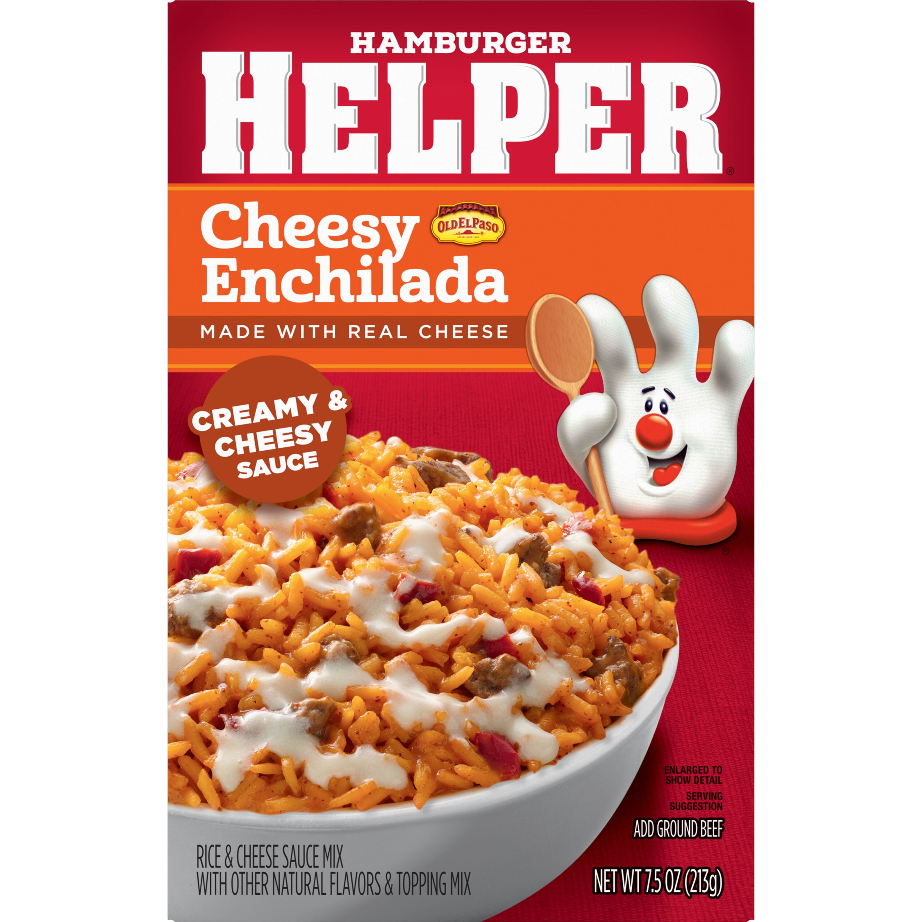 Hamburger Helper Cheesy Enchilada Rice, 7.5 oz Box