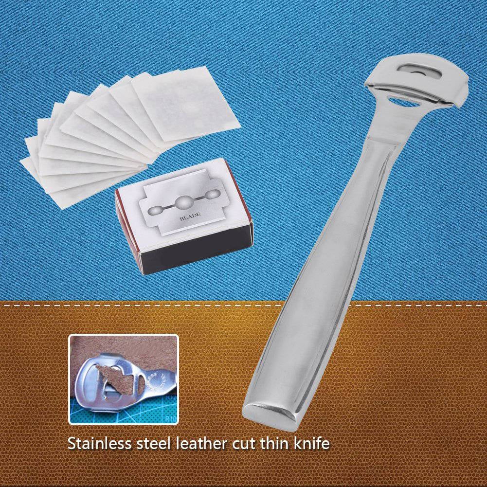 diy leathercraft skiving edge skiver tool for thinning leather craft with blades 