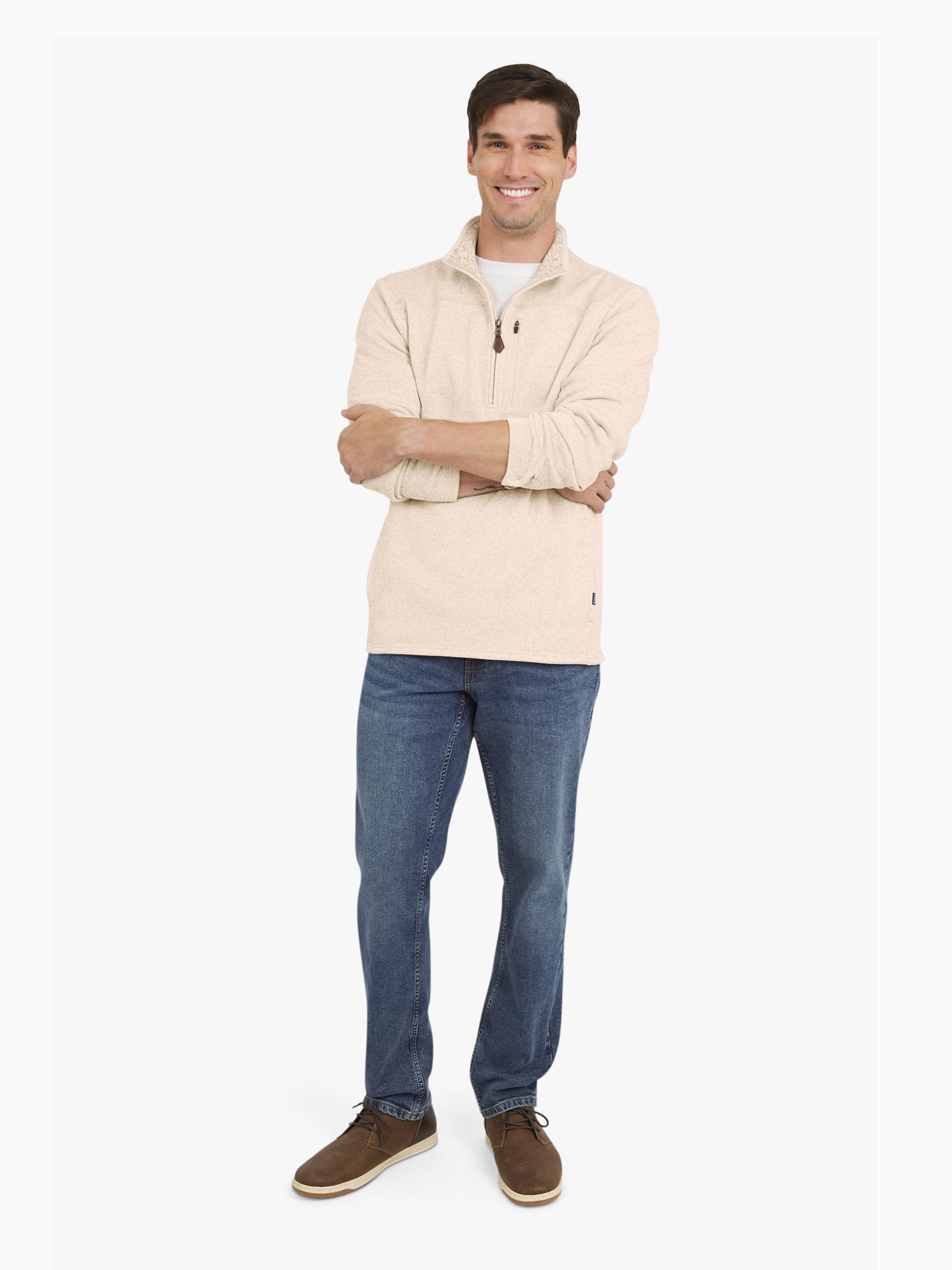 Chaps Men's & Big Men's Quarter Zip Fleece Sweater, Sizes S-3XL