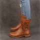 thumbnail image 4 of Botas de tacón alto para mujer, informales, con cordones, cremallera, Color sólido Wmkox8yii  hfjk931, 4 of 6