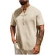 thumbnail image 2 of pstuiky Camisas suaves de manga larga para hombre, Camisas de manga larga con cuello alto y botones sólidos para hombre top de hombre s, 2 of 8
