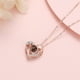 thumbnail image 5 of Collar para mujer, joyería para mujer, collar con proyección de corazón "Te amo" en 100 idiomas, collar romántico con circonita cúbica, regalo ideal para mujer, reloj inteligente., 5 of 5