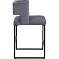 thumbnail image 5 of Maklaine Contemporary Grey Velvet Counter Stool with Black Iron Legs (Set of 4), 5 of 10