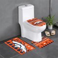 thumbnail image 1 of Juego de alfombras de baño de 3 piezas del equipo Broncos Alfombra antideslizante para baño de 24 x 16 pulgadas, 1 of 7