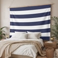 thumbnail image 3 of Blue Stripes Large Tapestry for Bedroom Wall Hanging Tapestry, Simple Blue White Texture Ceiling Backdrop Tapestries Poster Blanket Wall Decor for Teens Room Living Room Dorm 86" x 104", 3 of 8