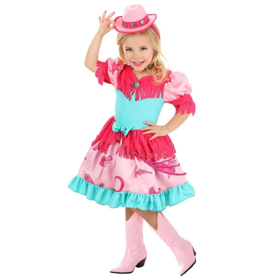 Girl's Toddler Pastel Pink Cowgirl Costume