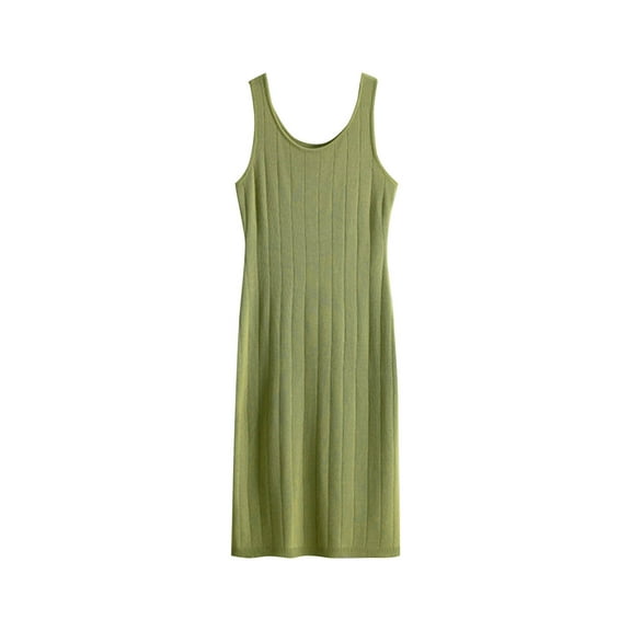 Sleeveless Tank Dress for Women Casual Loose Summer Sundress Flowy Soft Cotton Beach Midi Dresses