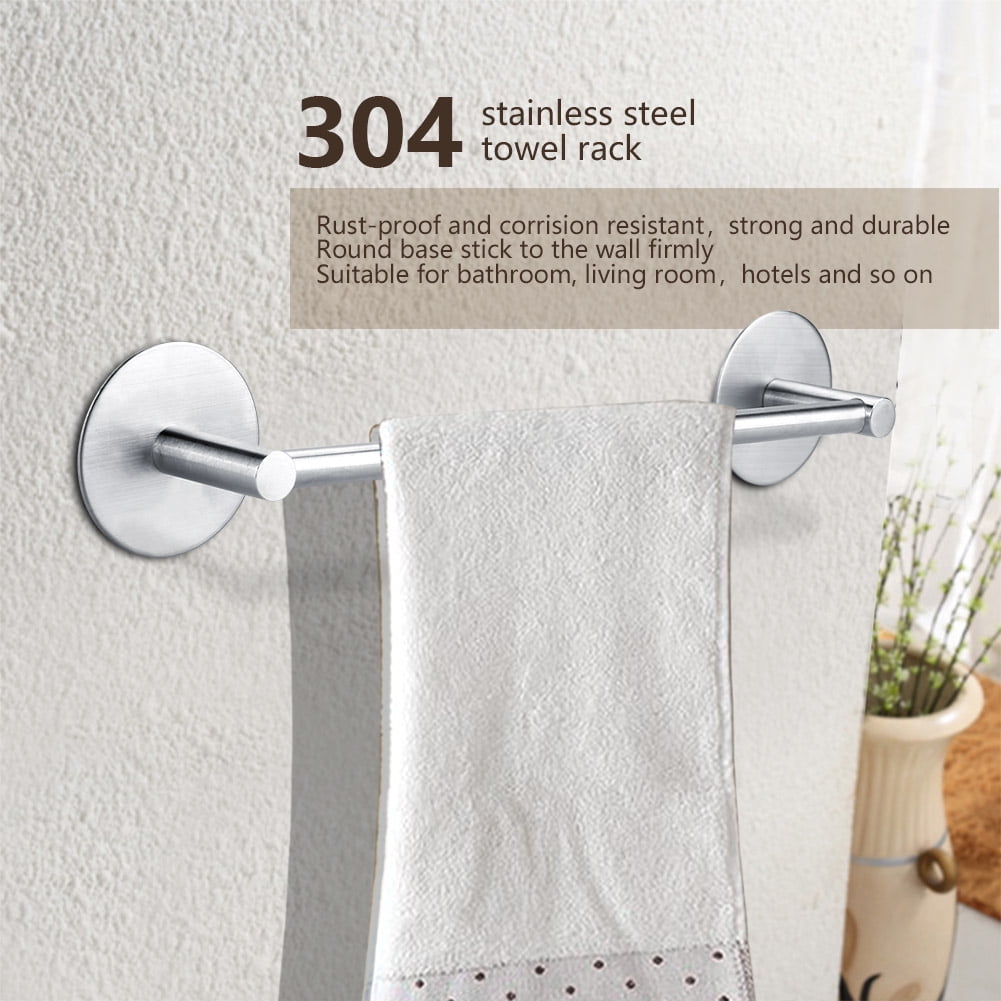 304 Stainless Steel Self Adhesive Home Hotels Commercial Towel 304 Stainless Steel Self Adhesive Home Hotels Commercial Towel Holder With Round Foundation Durable Bathroom Bar Rack