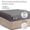 thumbnail image 3 of Sábana ajustable CGK Unlimited Twin XL Hotel Luxury gris oscuro, 3 of 7