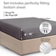 thumbnail image 3 of Sábana ajustable CGK Unlimited Twin XL Hotel Luxury gris oscuro, 3 of 7