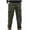 Army Green, variant on BaoFuBaoMei Fleece Lined Cargo Pants for Men Fleece Lined Elastic Waist Trousers Multi Pockets Straight Leg Pants Solid Workout Trousers M-5xl