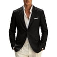 thumbnail image 6 of Riecok Blazers for Men Button Front Business Suit Jacket Solid Long Sleeve Casual Coat Formal Office Clothes with Pocket, 6 of 7
