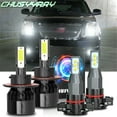 thumbnail image 1 of 2Pair H13/9008+5202/2504 LED Combo Headlight Hi-Lo Beam Fog Light Bulbs White, 1 of 12