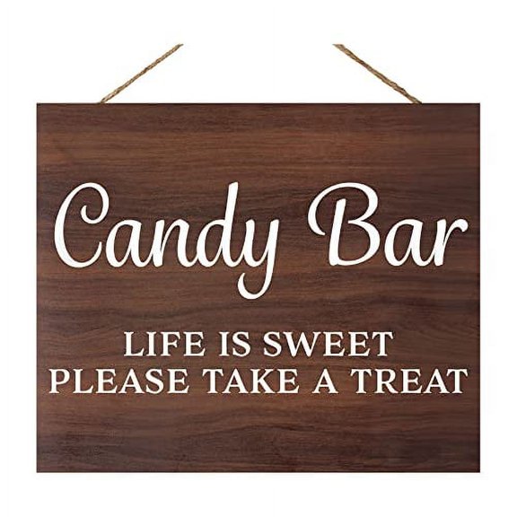JennyGems Wedding Signs, Candy Bar Wedding Party Sign, Wedding Decor, Wedding Reception Signs, Party Decor, Candy Bar Sign, Engagement Party Decorations (Brown)
