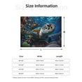thumbnail image 5 of Disketp Ocean Coral Turtle Flannel Blankets - Thick and Warm Blanket for Winter, Soft Fuzzy Plush King Blanket for All Seasons60"x50", 5 of 6