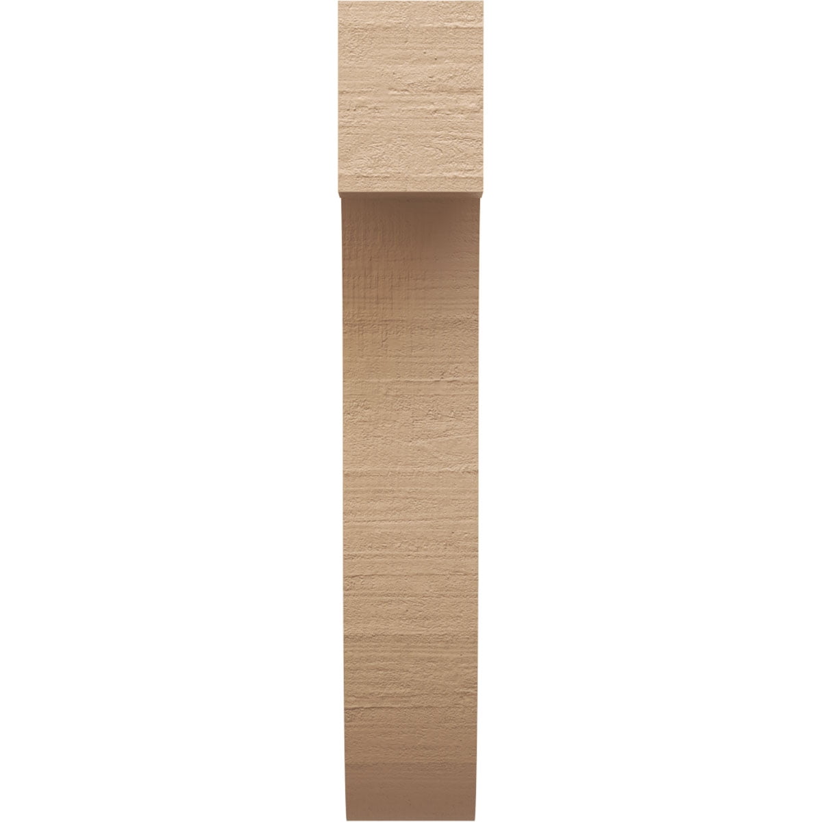 5"W x 10"D x 30"H Thin Del Monte Rough Cedar Woodgrain TimberThane Corbel, Primed Tan