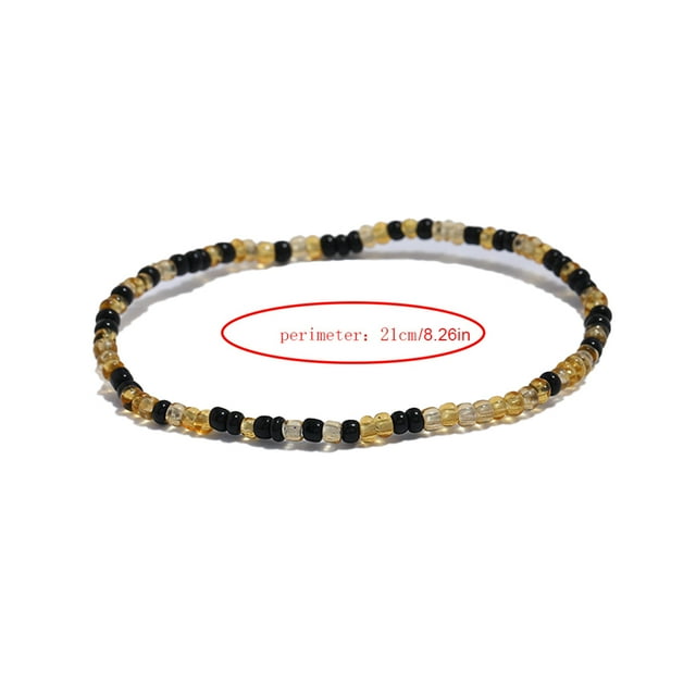 Langgg Rice Bead Ankle Bracelet Unique Colour-fast Ankles Chains Exquisite Handmade Multi-purpose Chic Girls Anklets Feet Decor 22