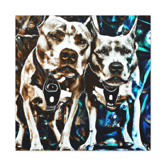 Pitbull Dreams Surreal - Canvas