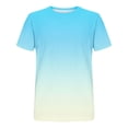 thumbnail image 4 of Gradient Print Short Sleeve Tee with Crew Neck for Everyday Casual Wear - Modern Gradient Design for Daily Use, 4 of 4