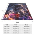 thumbnail image 3 of Bixox Fleece Blanket Astronaut In Cosmic Garden Pattern Super Soft Double-Sided Microfiber Flannel Blanket for Sofa, Bed, Couch,Suitable for All Seasons - 80"x60", 3 of 5