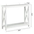 thumbnail image 3 of ZenSports 2-Tier Narrow Console Table Modern Indoor MDF Entryway Sofa Table White, 3 of 10